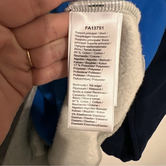 Lacoste Men’s Color-block Zippered Fleece Hoodie Sweatshirt size 4XL Green Blue - Picture 7 of 9